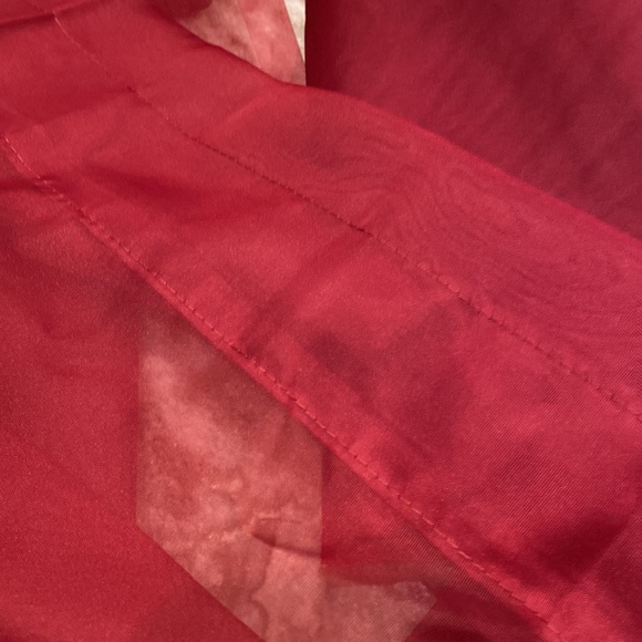 Simple brand burgundy sheer panels - Picture 2 of 9